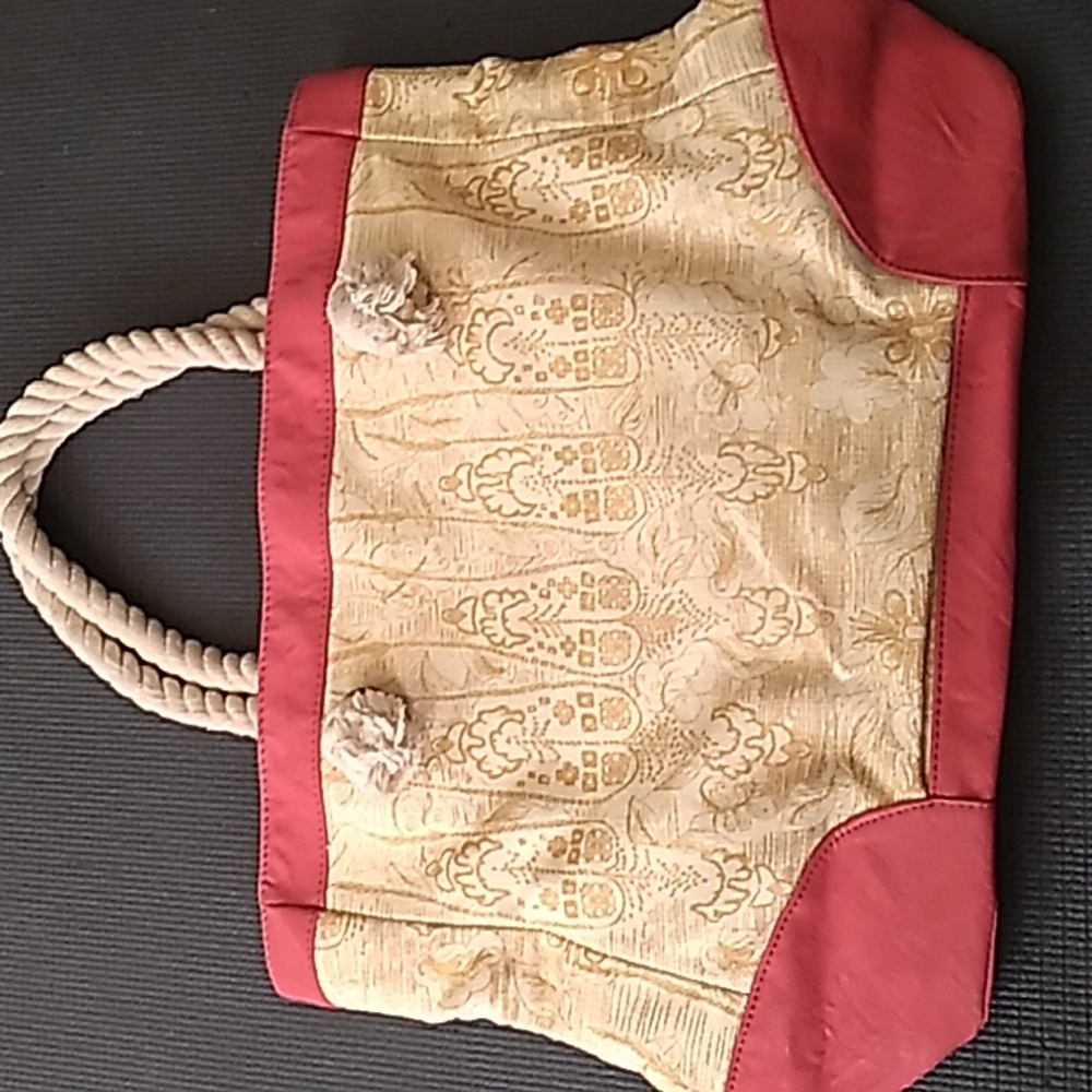 Boho Style Amy Kathryn Sort Braided Straps Printed Tote